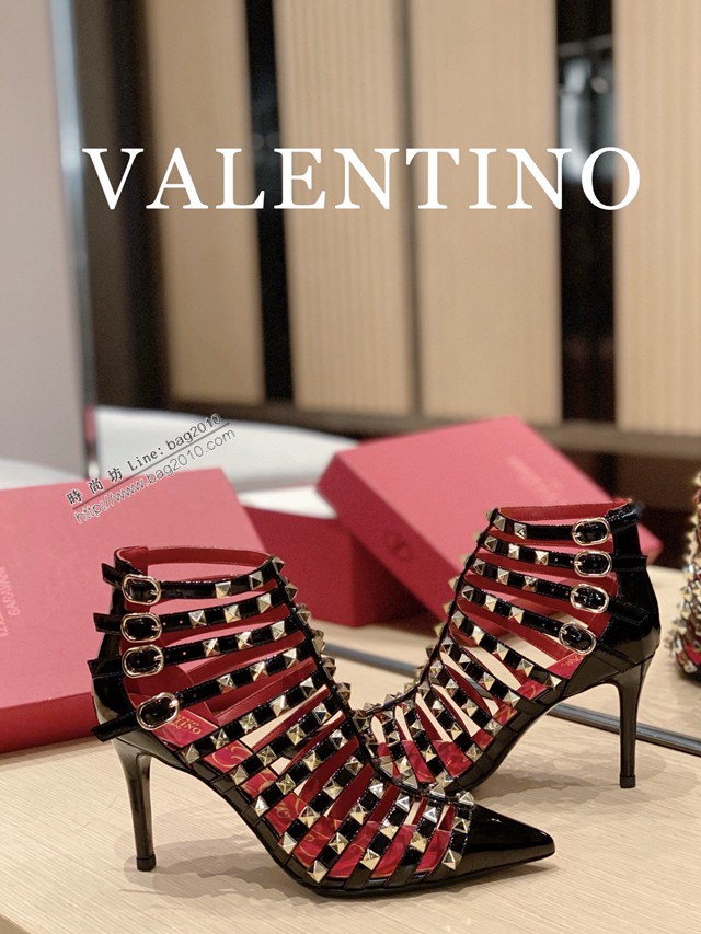 Valentino專櫃原版華倫天奴春夏新款經典五金裝飾女士高跟涼鞋 dx2947